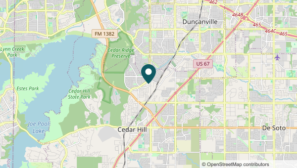 Map of High Pointé, Cedar Hill service area