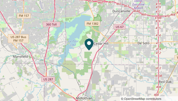 Service area map for Cedar Hill